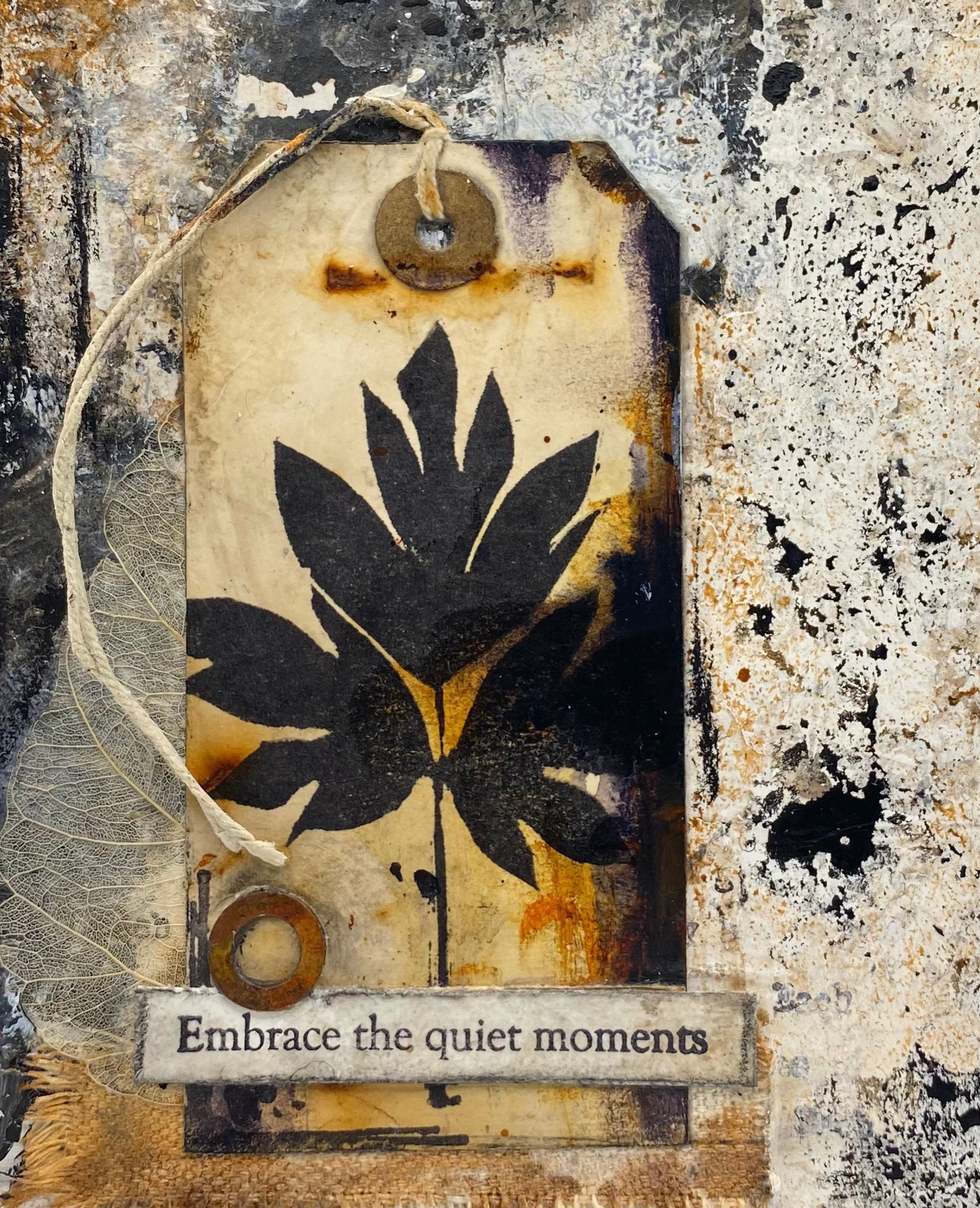 Embrace The Quiet Moments  10.5”x 5” on MDF Panel