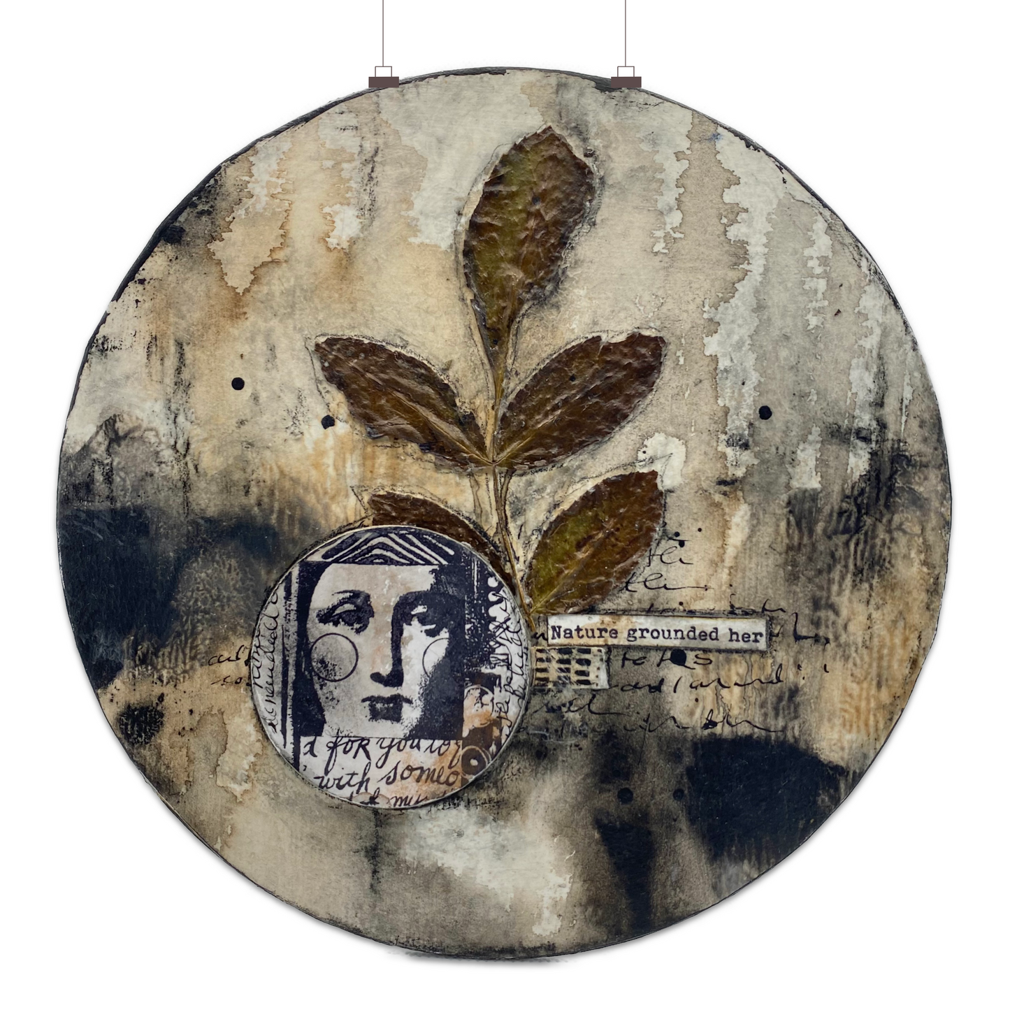 Nature Grounded Her 8” on MDF Round Wall Art