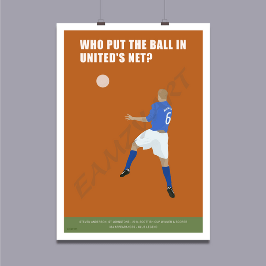 An Illustration Of Steven Anderson St Johnstone Fc Scoring The First Goal Against Dundee United In