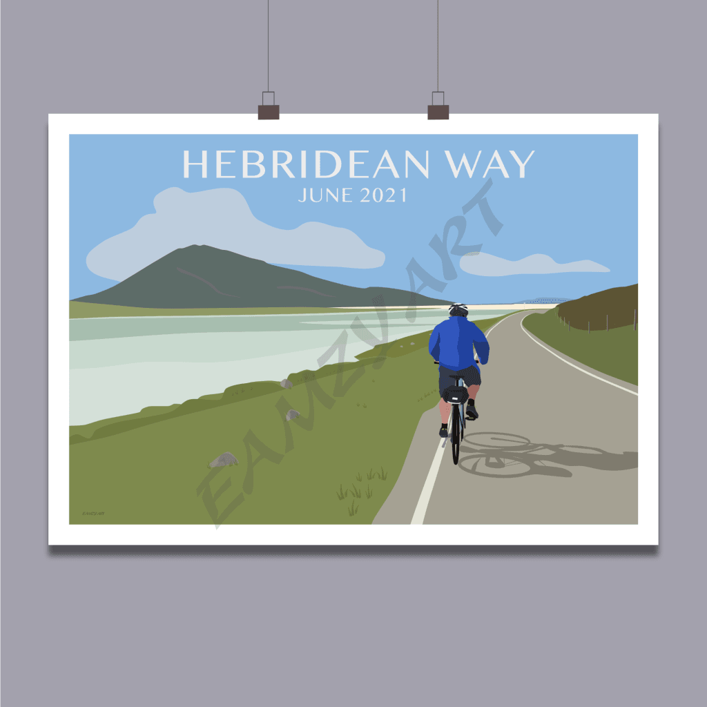 Hebridean Way In Scotland Art Poster - Customise It! Add Your Own Text Or Have Us Add You To The