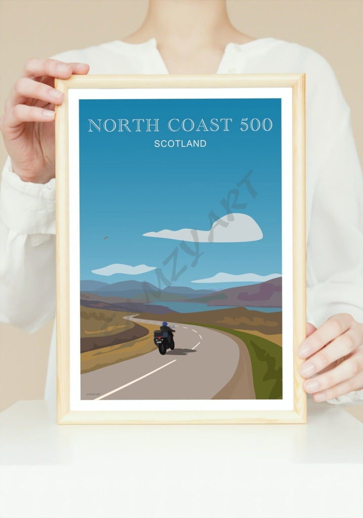 North Coast 500 Scotland Art Poster - Customise It! Add Your Own Text Or Have Us Add You To The