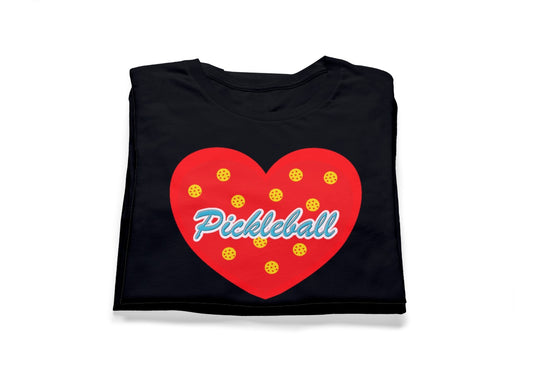 Pickleball T-Shirt - "Valentine's" unisex heavy cotton in various sizes